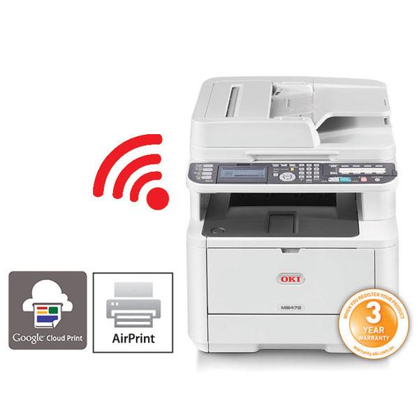 OKI MB472dnw A4 Mono MFP Printer